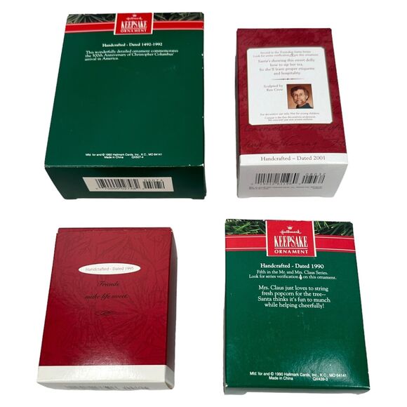 Vintage Hallmark Keepsake Ornament Lot 4 Santa Maria Claus Christmas Tree Mice - Picture 2 of 10